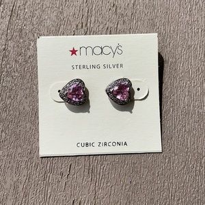 Sterling silver cubic zirconia earrings